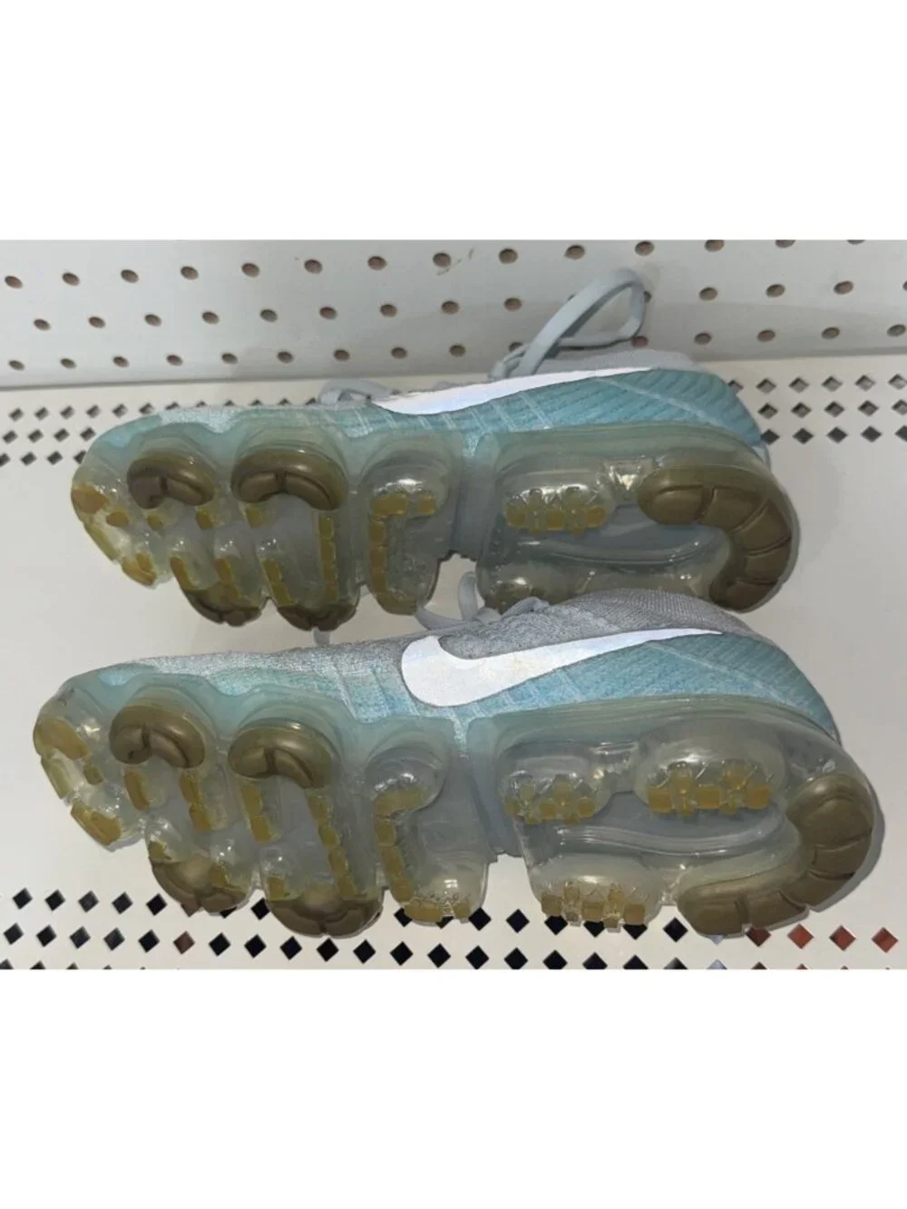 Nike Air VaporMax Ice Flash Womens Athletic Running Shoes Size 7.5 Blue Gray